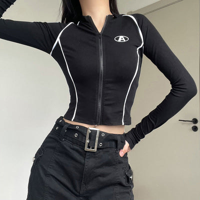 Street style zipper jacket - y2k