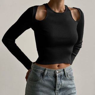 pullover round neck knitted top