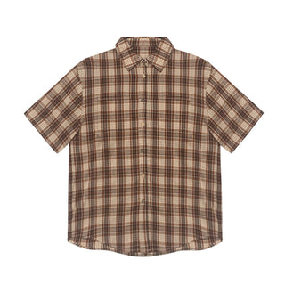 orange plaid  shirt