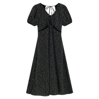 retro lace floral dress