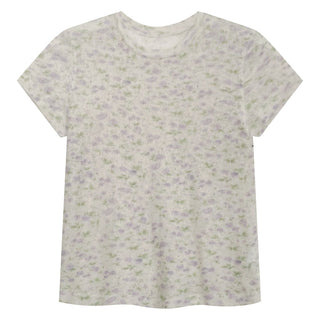 purple floral knitted top