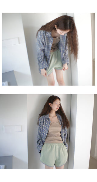 loose plaid  shirt