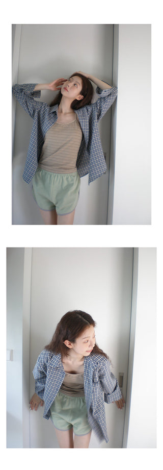 loose plaid  shirt