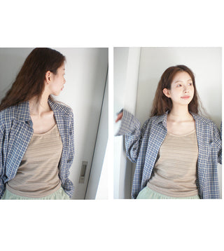 loose plaid  shirt
