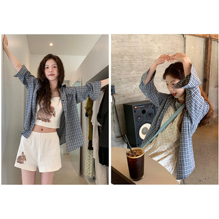 loose plaid  shirt