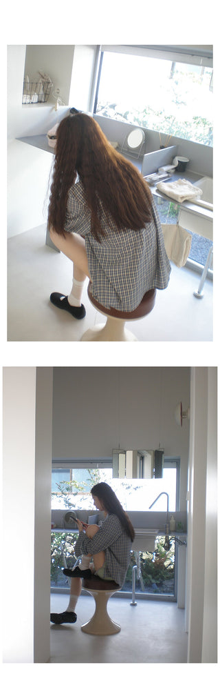 loose plaid  shirt