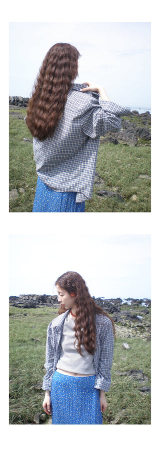 loose plaid  shirt