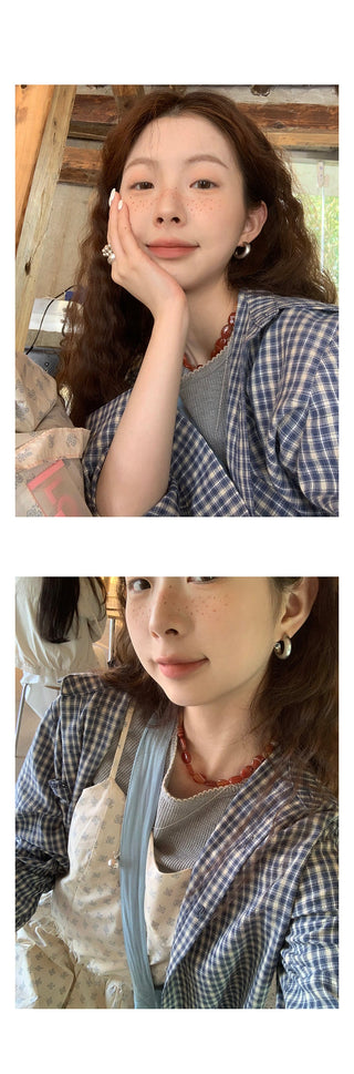 loose plaid  shirt