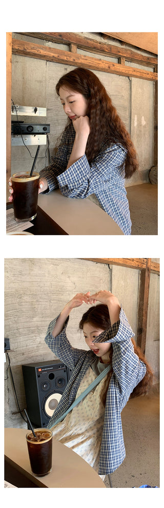 loose plaid  shirt