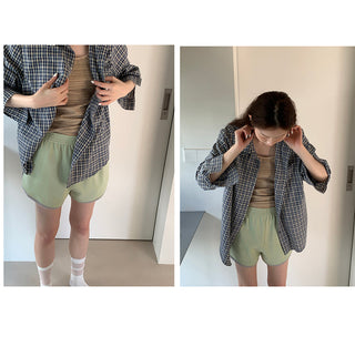 loose plaid  shirt