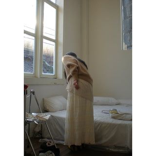 apricot polka dress