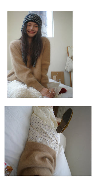 apricot polka dress