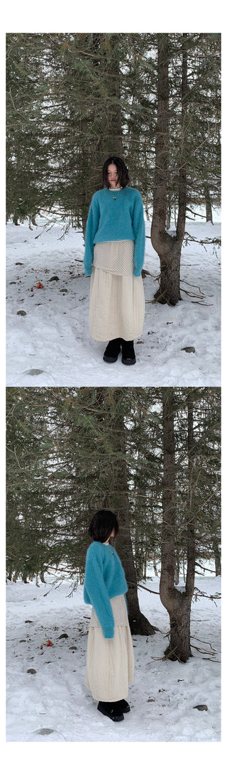 apricot polka dress