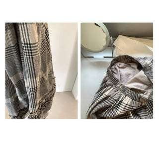 art plaid  skirt