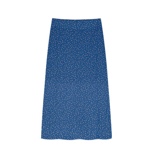 elegant blue floral skirt
