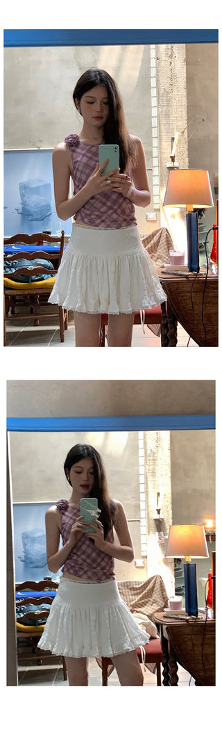white lace  skirt