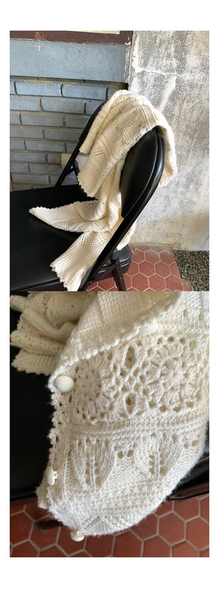manual crocheted  cardigan