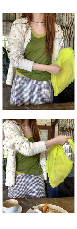 manual crocheted  cardigan