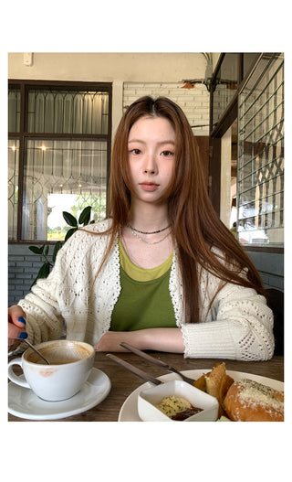 manual crocheted  cardigan