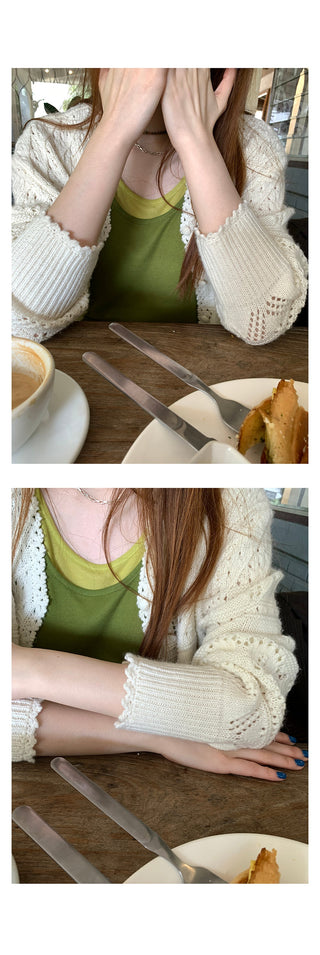 manual crocheted  cardigan
