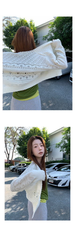manual crocheted  cardigan