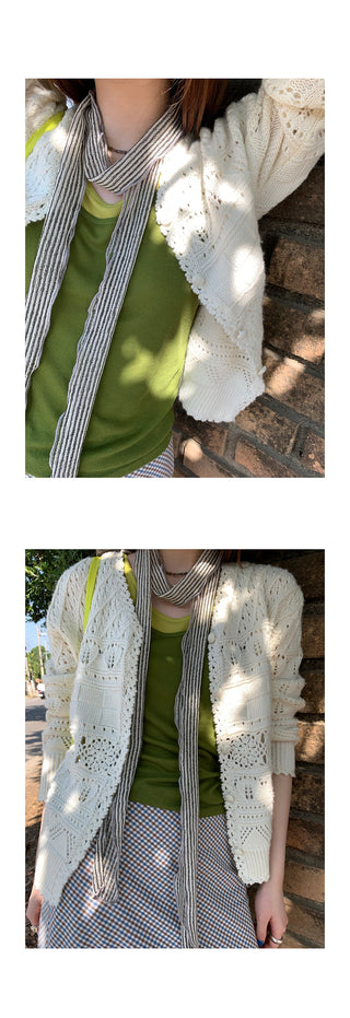manual crocheted  cardigan