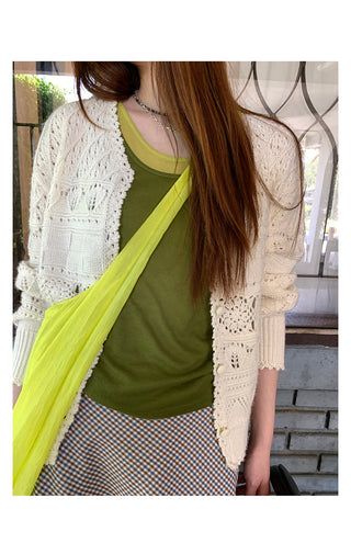 manual crocheted  cardigan