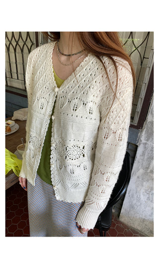 manual crocheted  cardigan