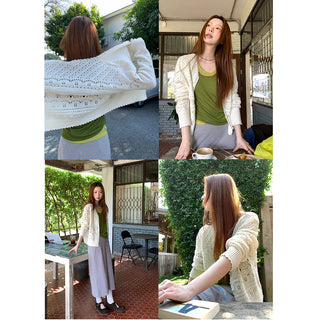 manual crocheted  cardigan