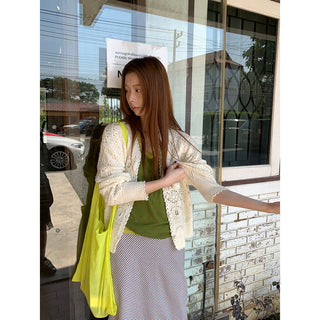 manual crocheted  cardigan