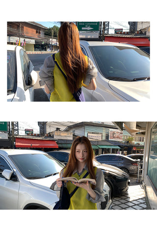 solid v-neck  top