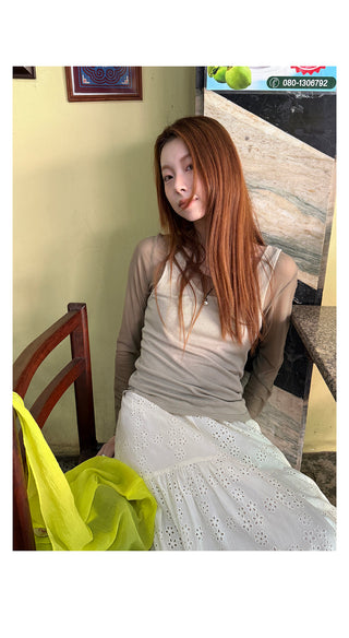 stretch skin-friendly  top