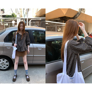 retro plaid  shirt