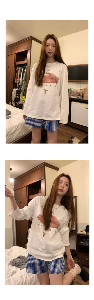 blue white plaid shorts