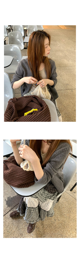 lazy  wool cardigan