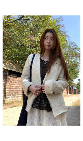 lazy  wool cardigan
