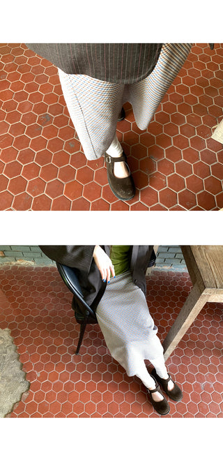 commuter plaid  skirt