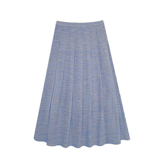 blue purple plaid skirt
