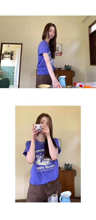 letter print  top