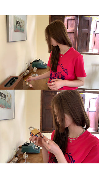 letter print  top