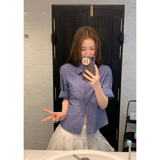 striped slim  shirt