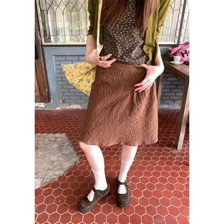 pleated texture  skirt