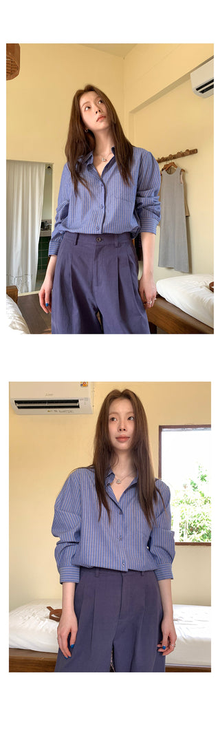 lazy striped  shirt