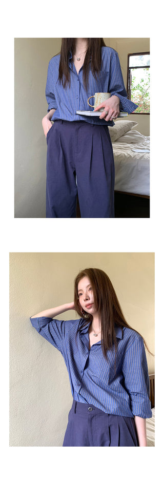 lazy striped  shirt