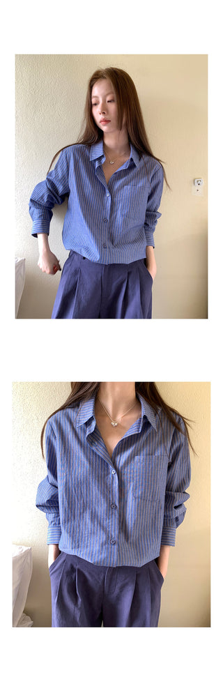 lazy striped  shirt