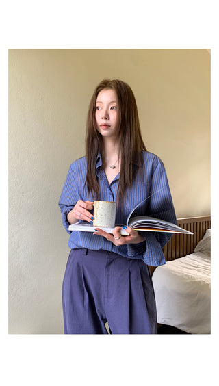 lazy striped  shirt