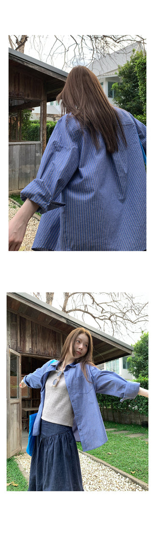 lazy striped  shirt