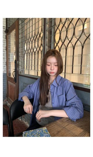 lazy striped  shirt