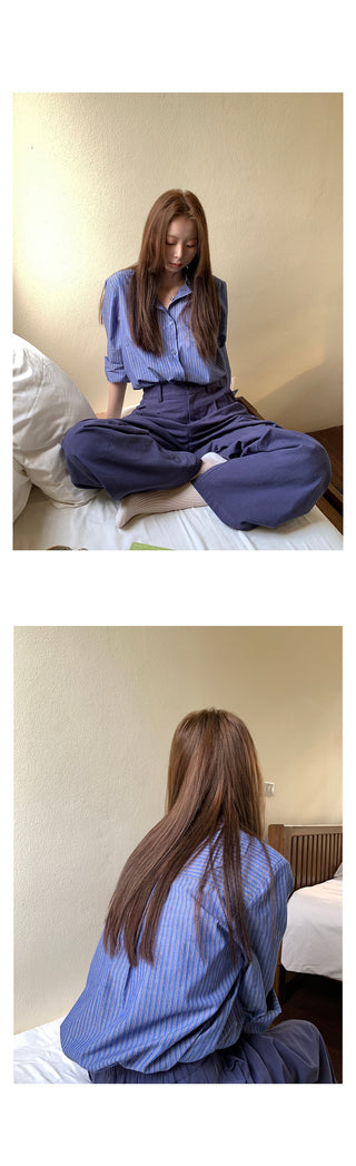 lazy striped  shirt