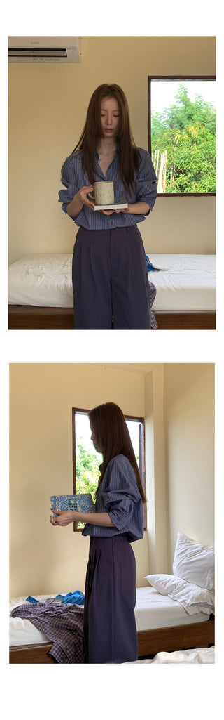 lazy striped  shirt